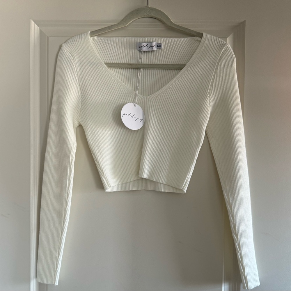 NWT Petal & pup long sleeve ribbed top